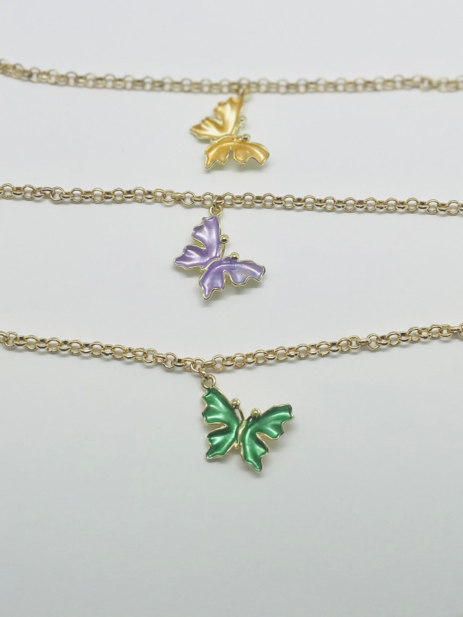 Butterfly Charm Choker Necklace