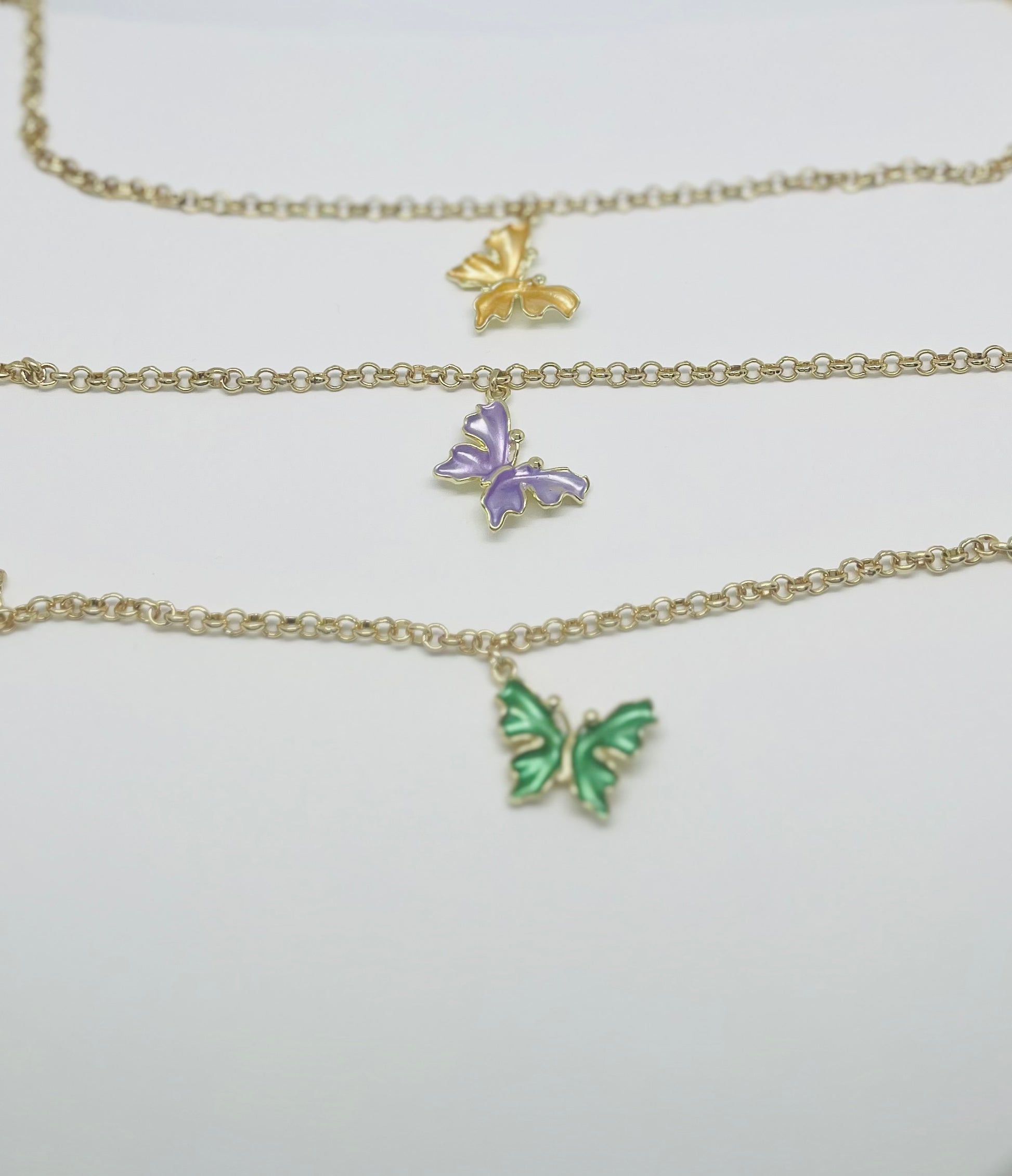 Butterfly Charm Choker Necklace