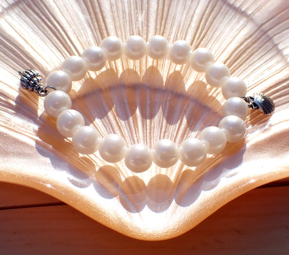 Seashell dainty Charm Beaded Bracelet