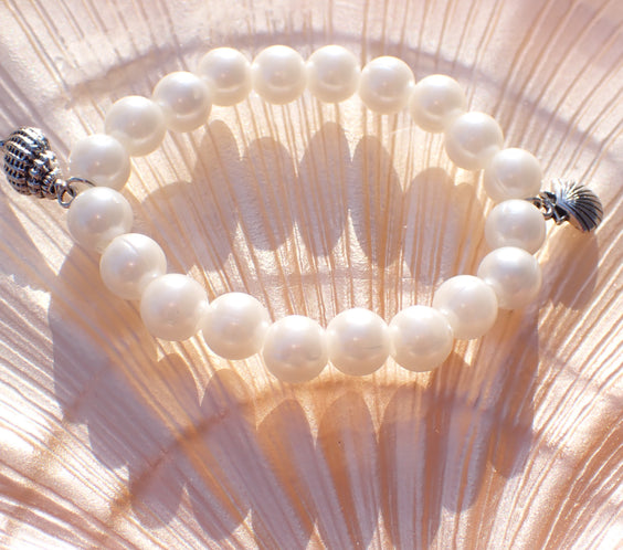 Seashell dainty Charm Beaded Bracelet