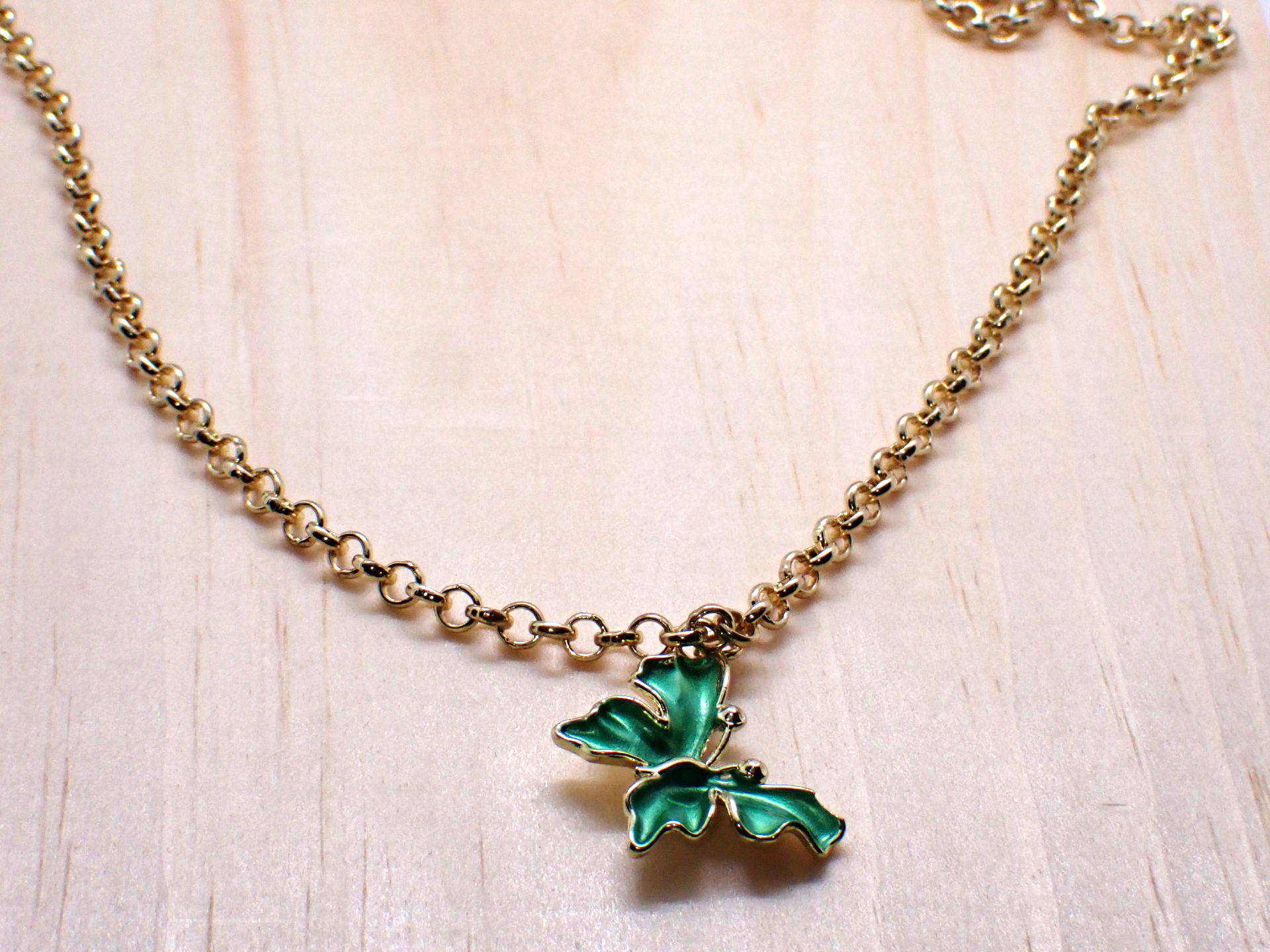 Butterfly Charm Choker Necklace