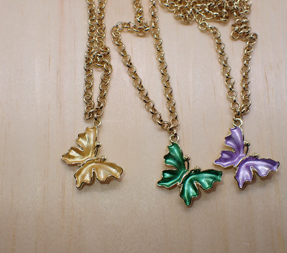 Butterfly Charm Choker Necklace