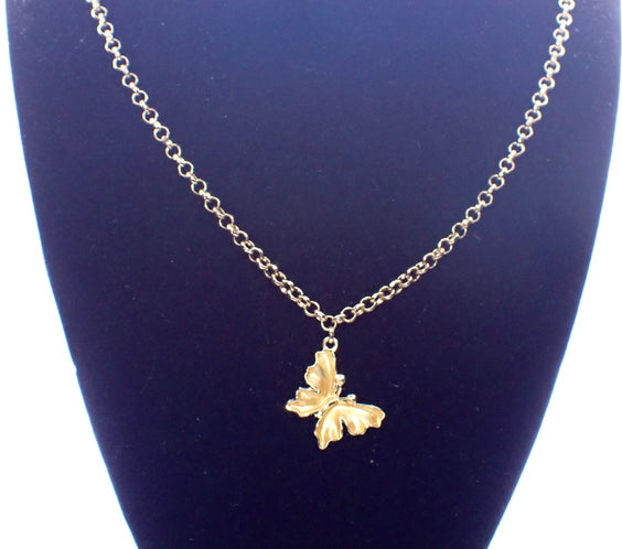 Butterfly Charm Choker Necklace