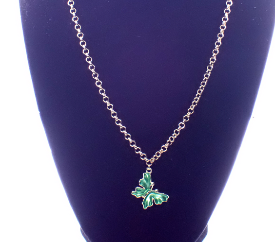 Butterfly Charm Choker Necklace