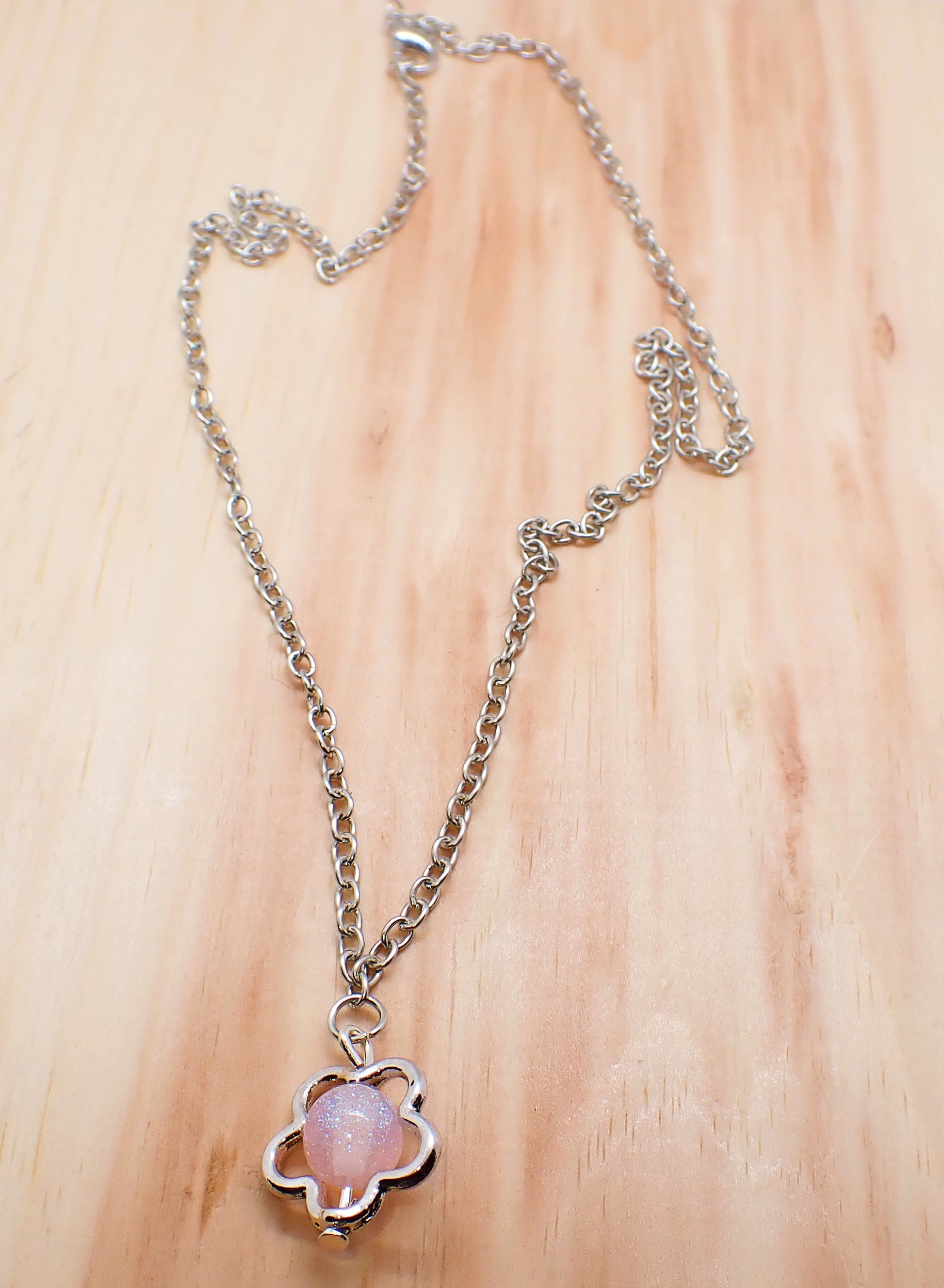 Glitter Statement Necklace & Earrings Set