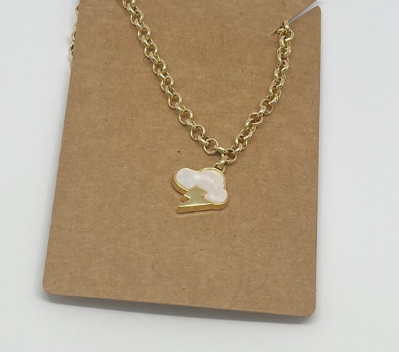 Gold Plated Lightning Chocker Necklace