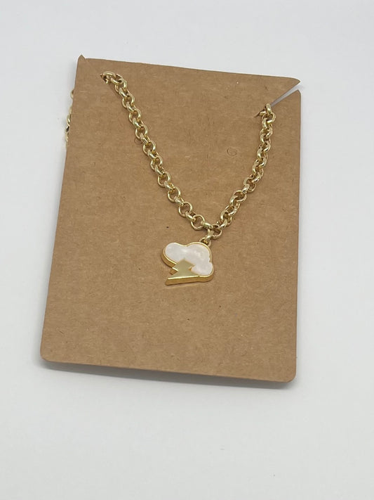 Gold Plated Lightning Chocker Necklace