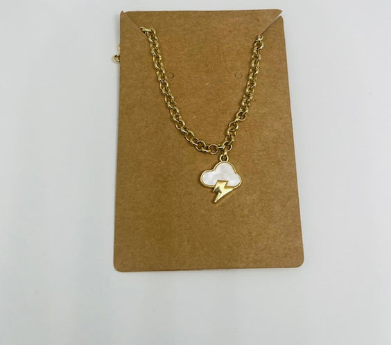 Gold Plated Lightning Chocker Necklace