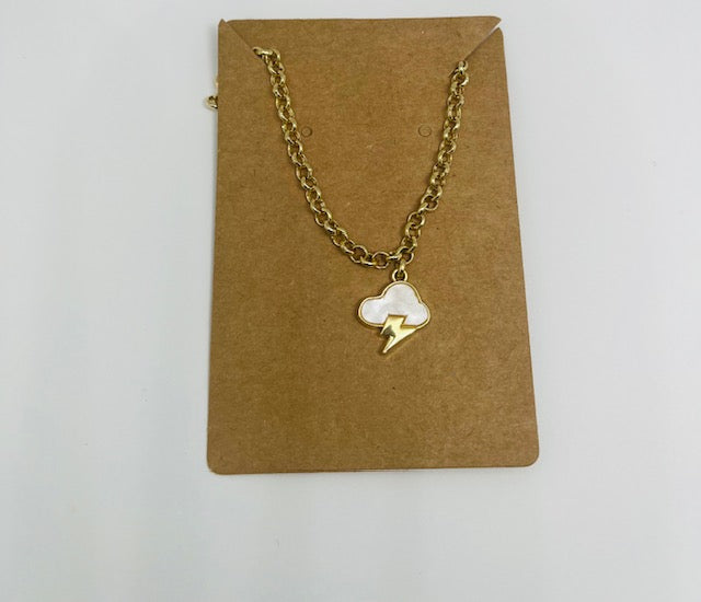 Gold Plated Lightning Chocker Necklace