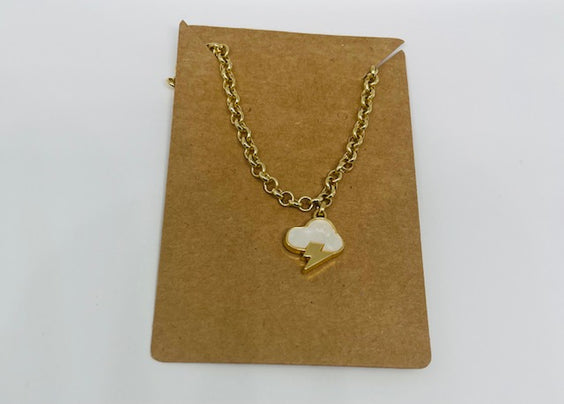 Gold Plated Lightning Chocker Necklace