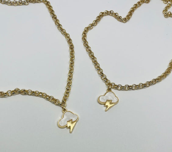 Gold Plated Lightning Chocker Necklace