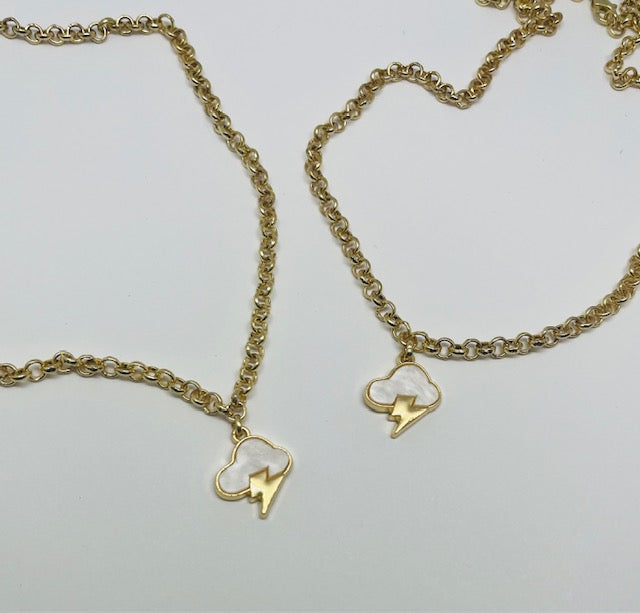 Gold Plated Lightning Chocker Necklace