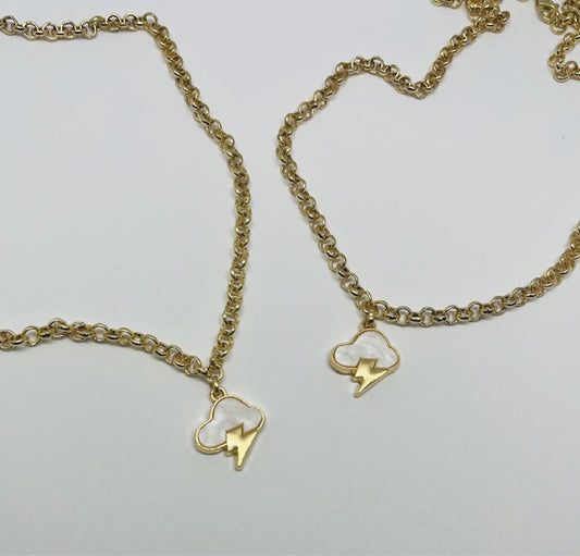 Gold Plated Lightning Chocker Necklace