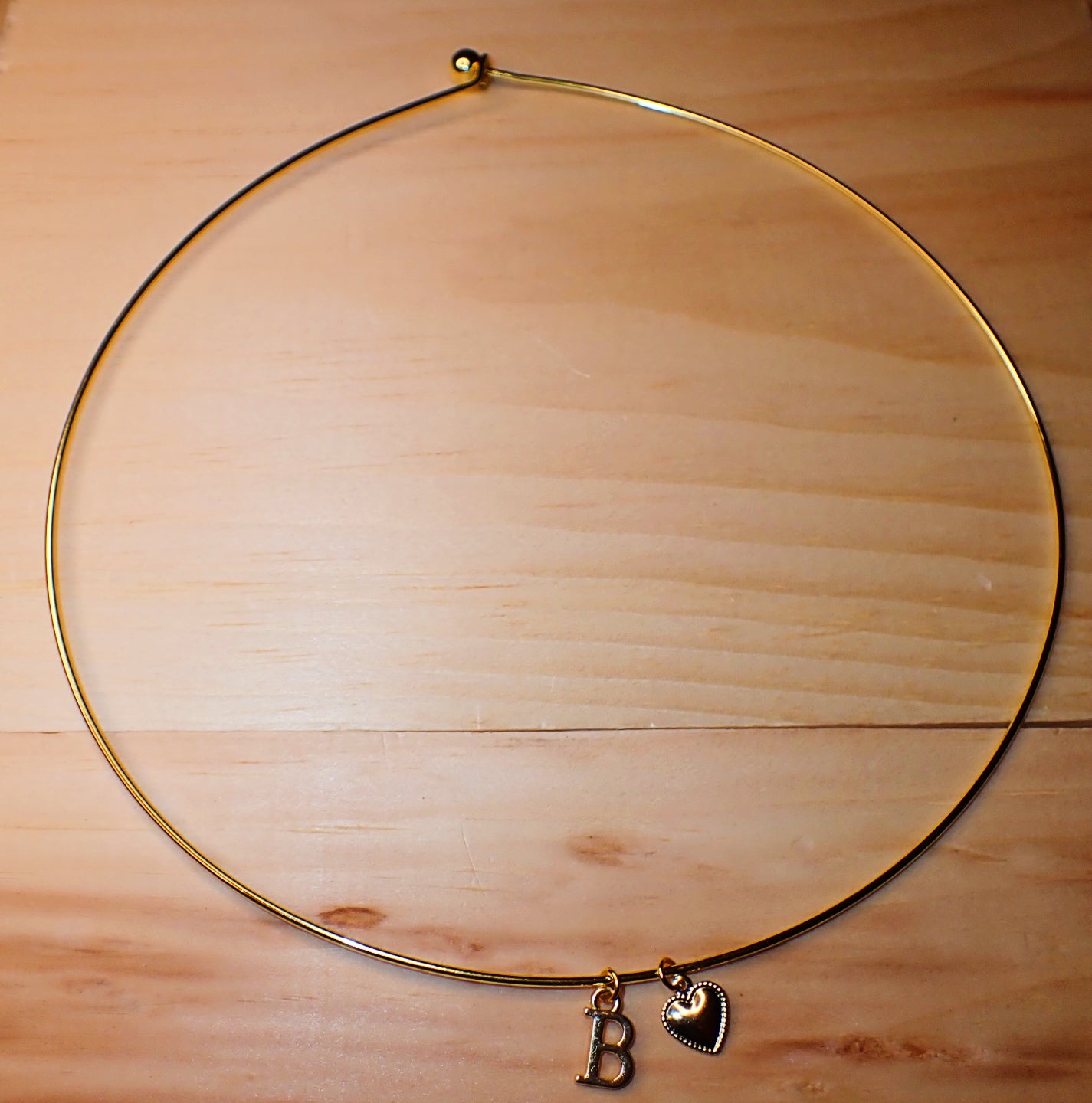 Personalized Initial Heart collar Choker Necklace