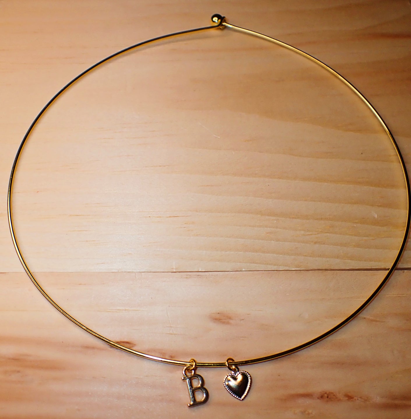Personalized Initial Heart collar Choker Necklace