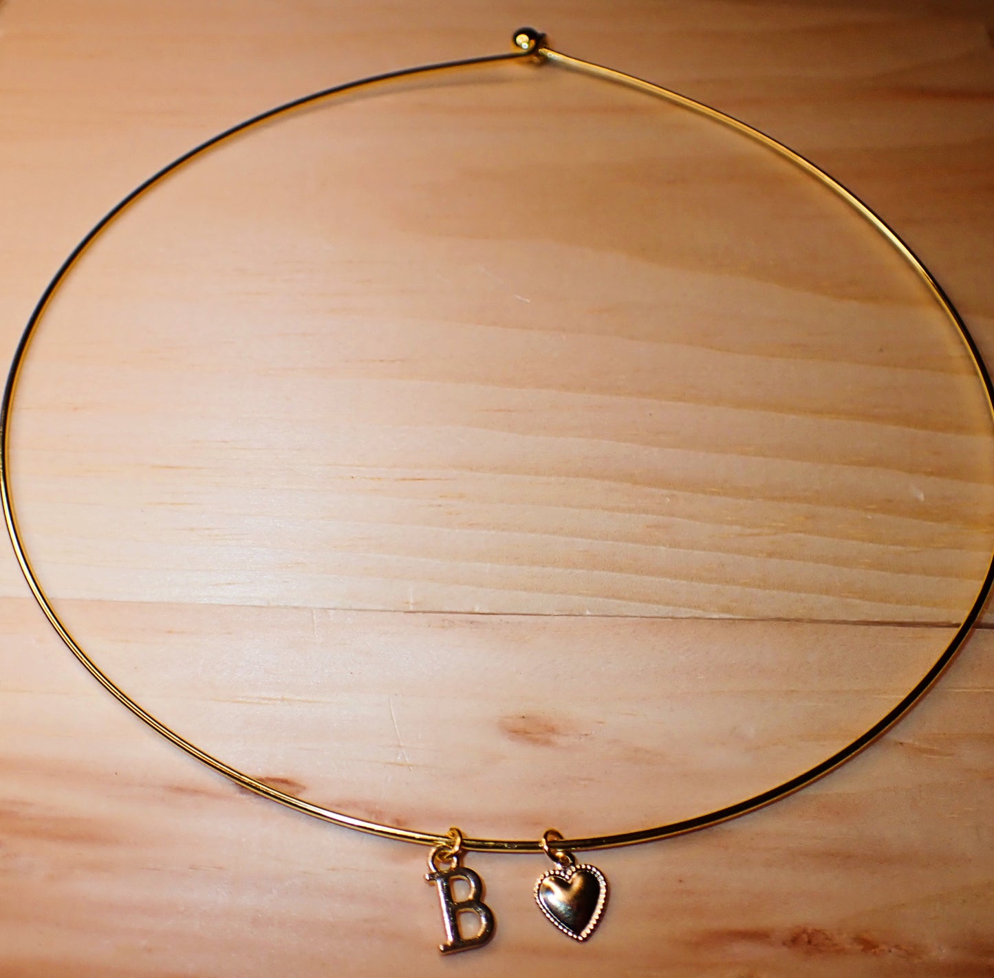 Personalized Initial Heart collar Choker Necklace