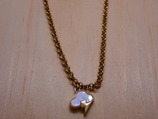 Gold Plated Lightning Choker Necklace