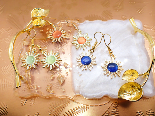 Opal Sun Earrings