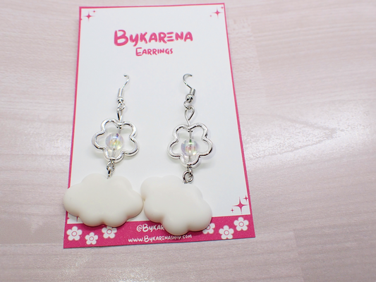 Cloud Dangle Earrings, Blue