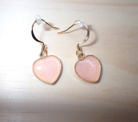 Gradient Enamel Heart Earrings,