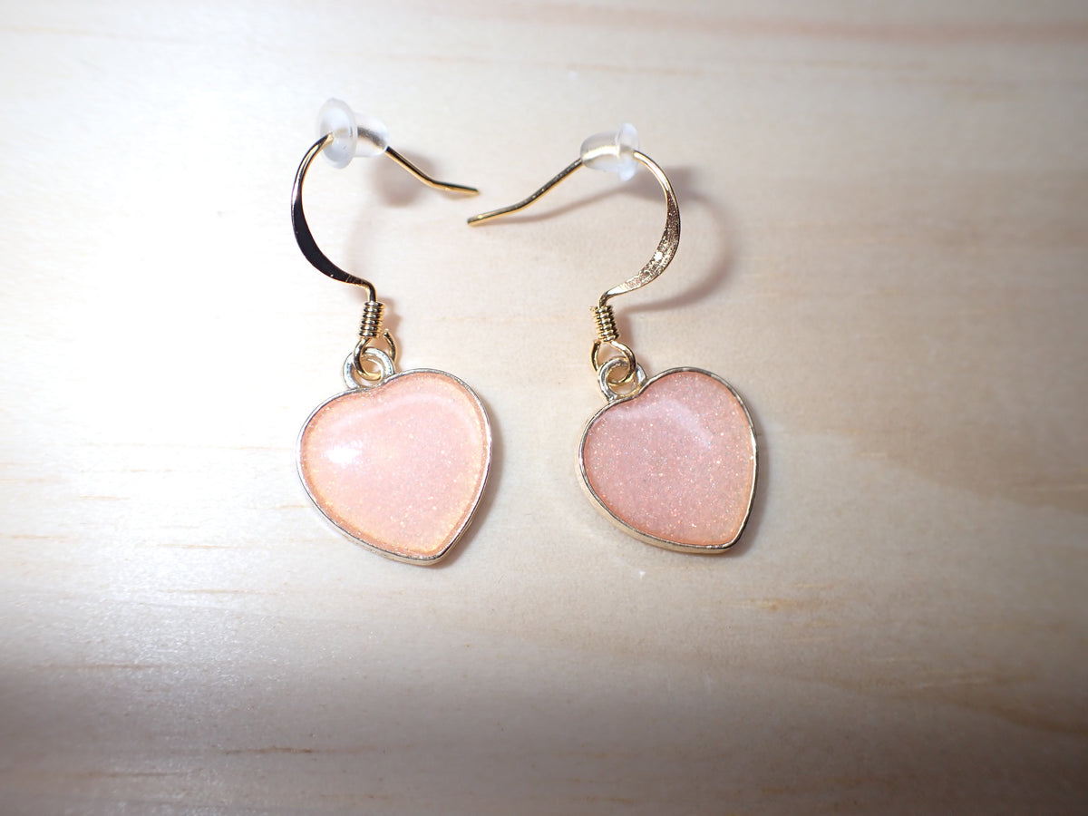 Gradient Enamel Heart Earrings,
