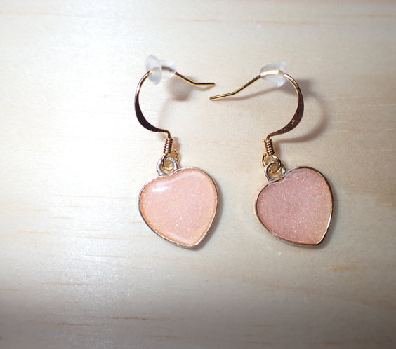 Gradient Enamel Heart Earrings,
