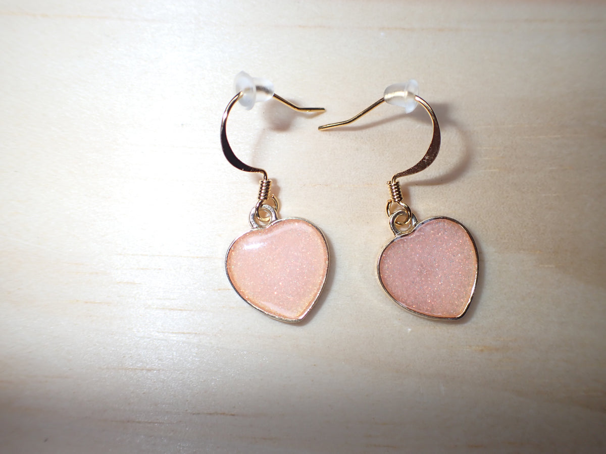 Gradient Enamel Heart Earrings,