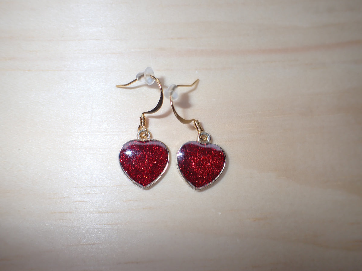Gradient Enamel Heart Earrings,