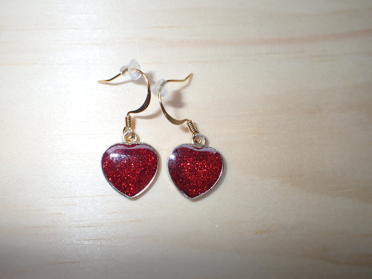Gradient Enamel Heart Earrings,
