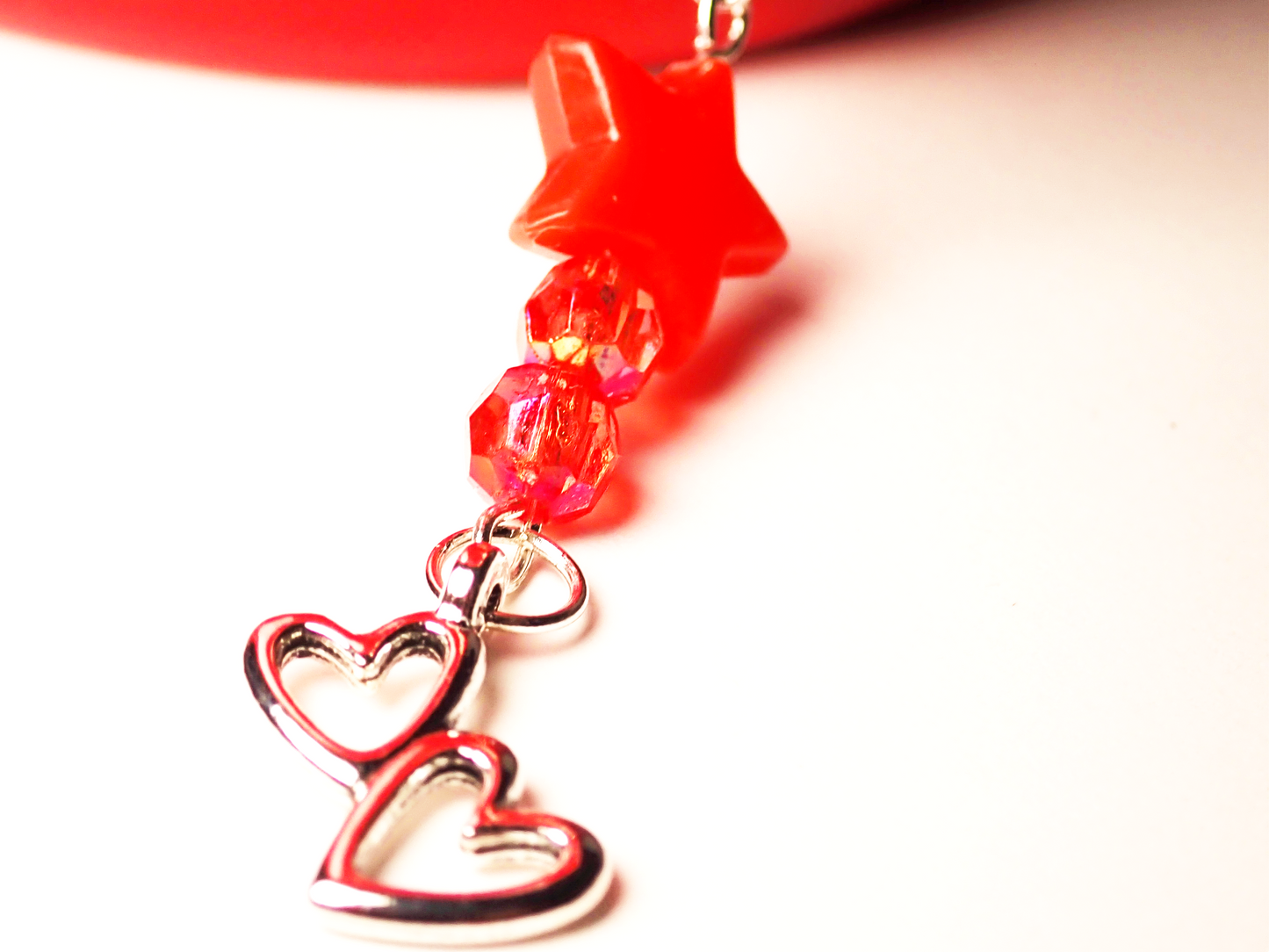 Colorful Stars heart Beaded Phone charms