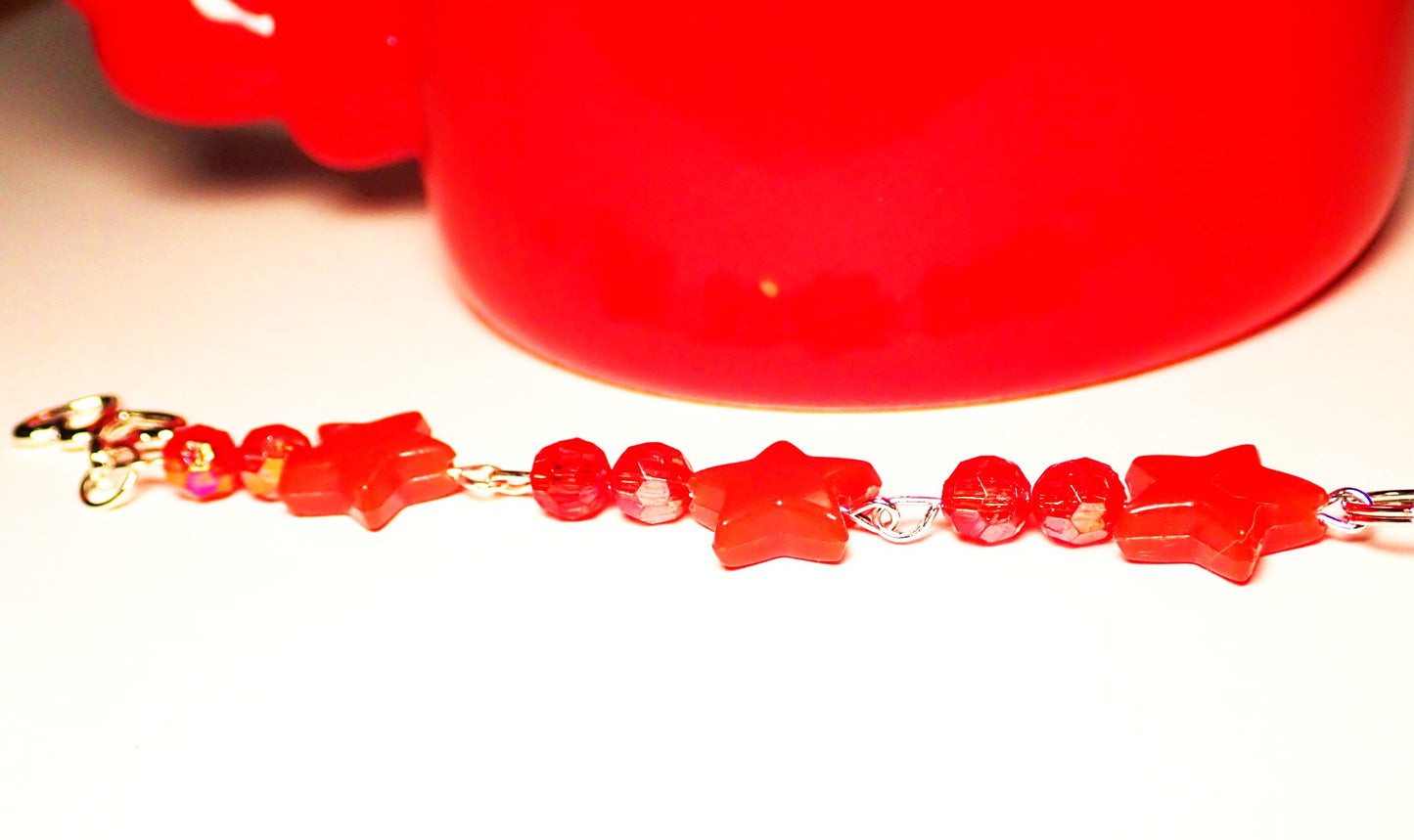 Colorful Stars heart Beaded Phone charms