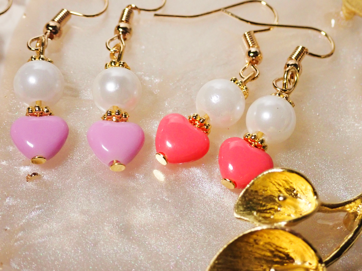 Small and dainty Heart Earrings