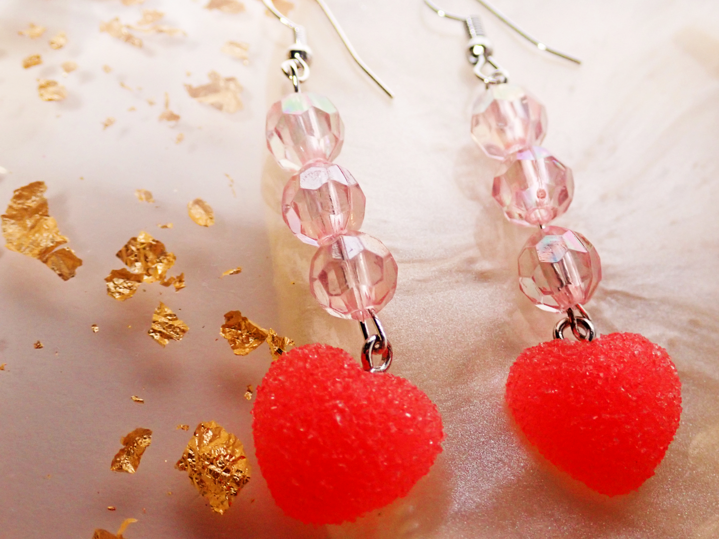 Gummy Candy heart Earrings