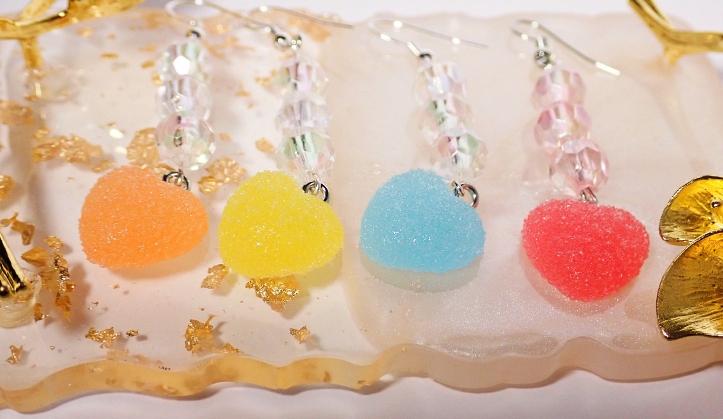Gummy Candy heart Earrings