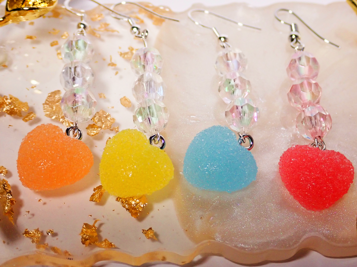 Gummy Candy heart Earrings