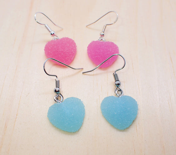 Realistic Gummy Heart Dangle Earrings