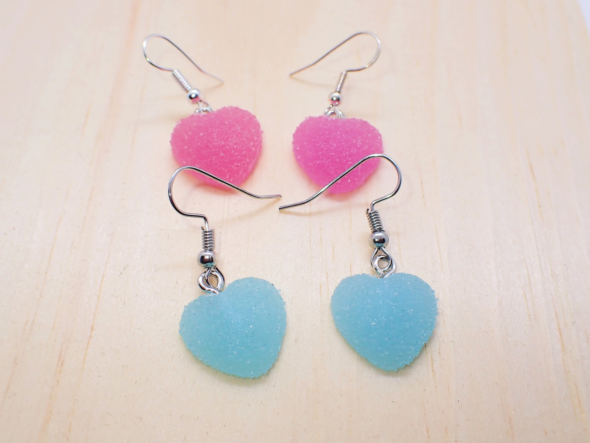 Realistic Gummy Heart Dangle Earrings