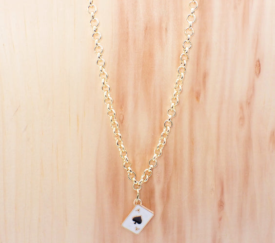 Playing Cards Charm Necklace