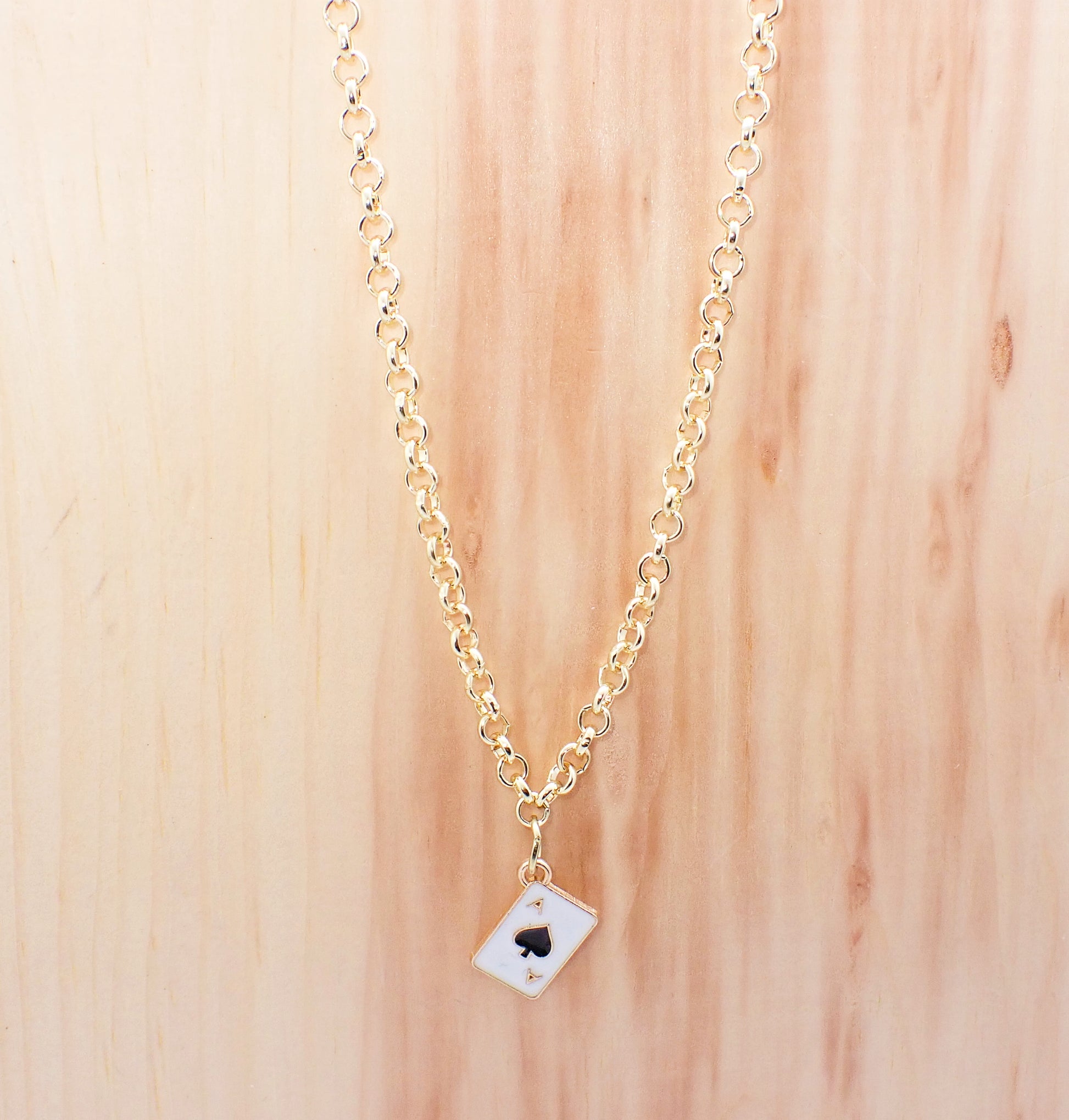 Playing Cards Charm Necklace