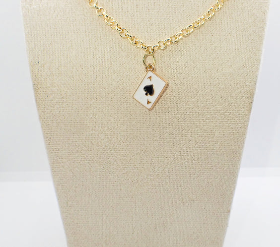 Playing Cards Charm Necklace