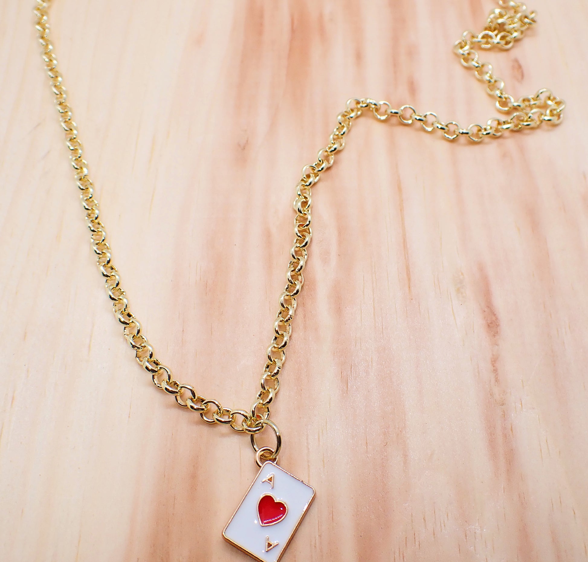 Playing Cards Charm Necklace