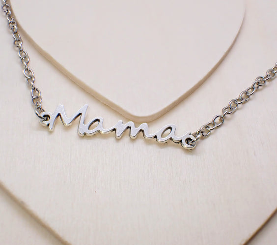 Mama Silver Necklace