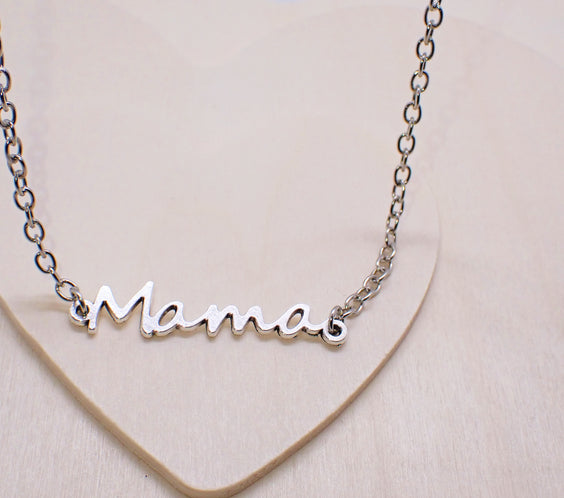 Mama Silver Necklace