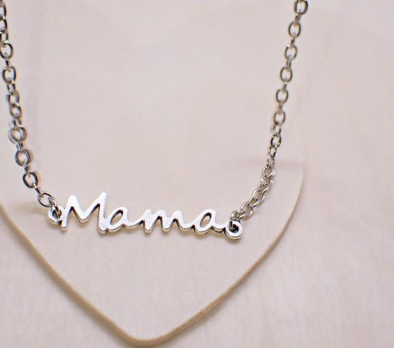 Mama Silver Necklace