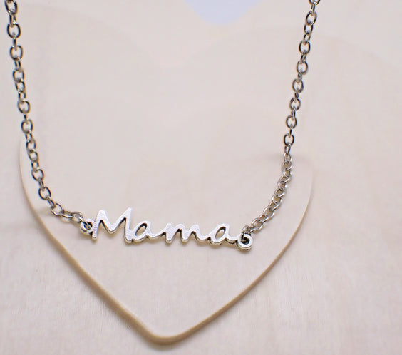 Mama Silver Necklace