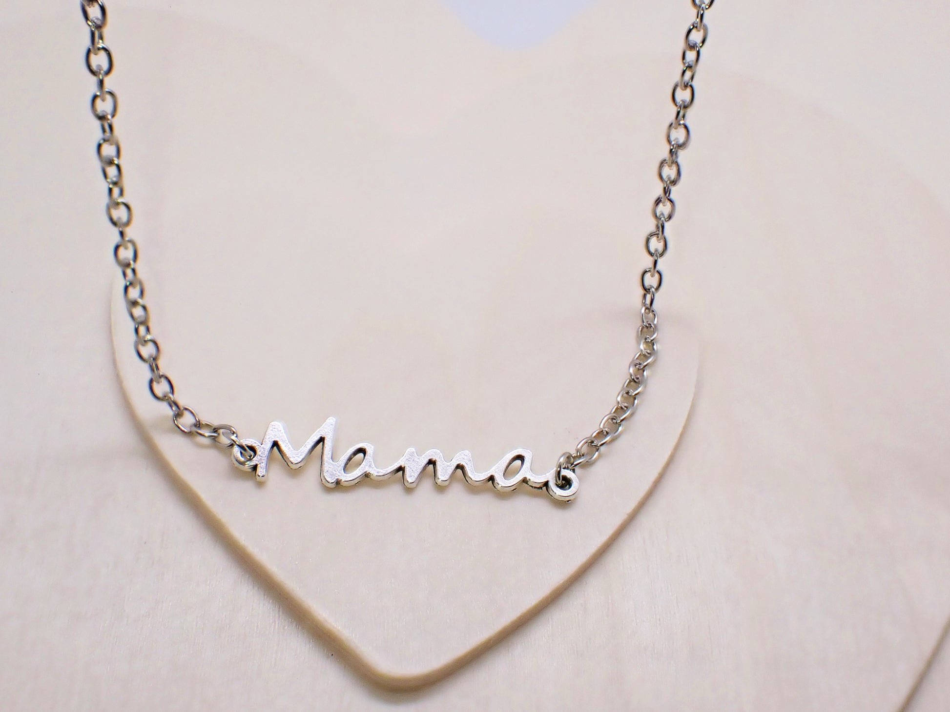 Mama Silver Necklace
