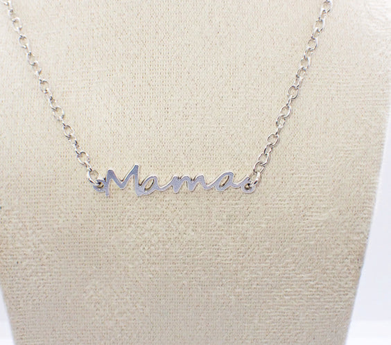 Mama Silver Necklace