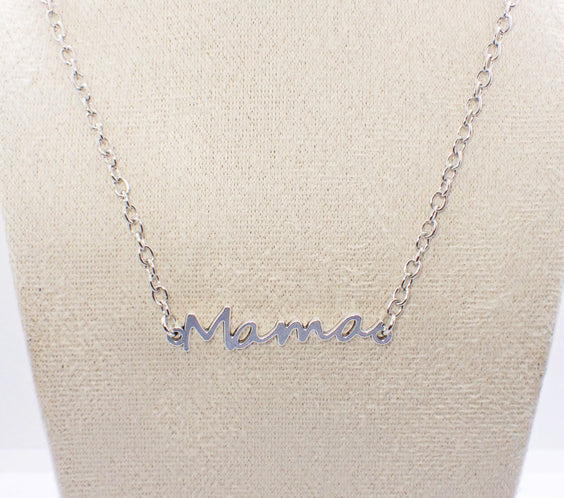 Mama Silver Necklace
