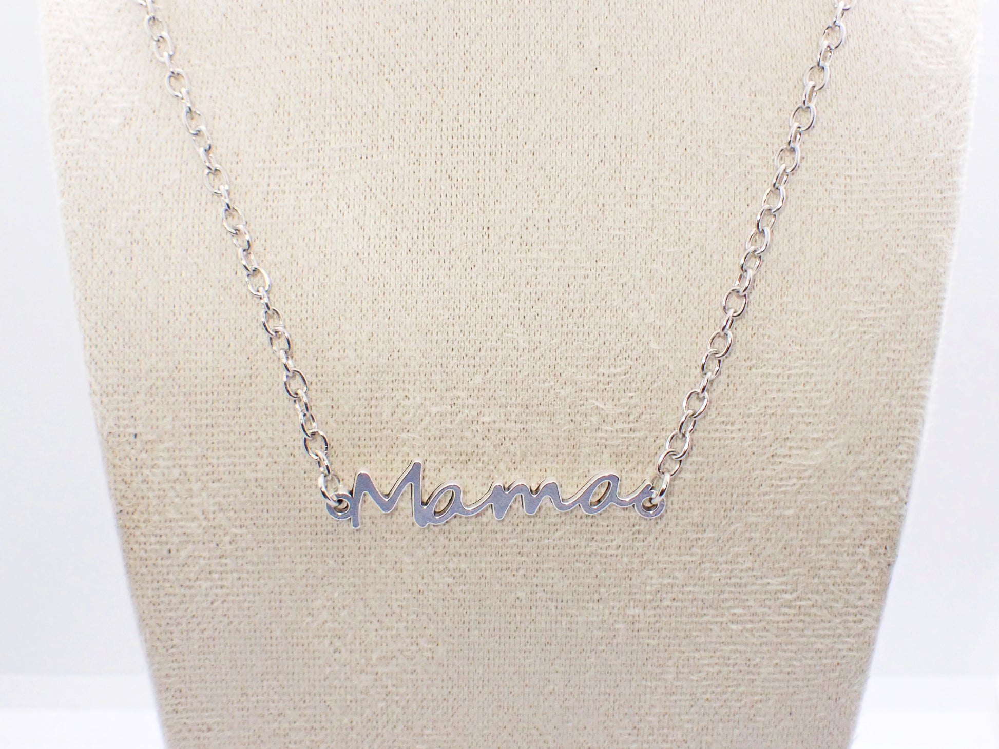 Mama Silver Necklace