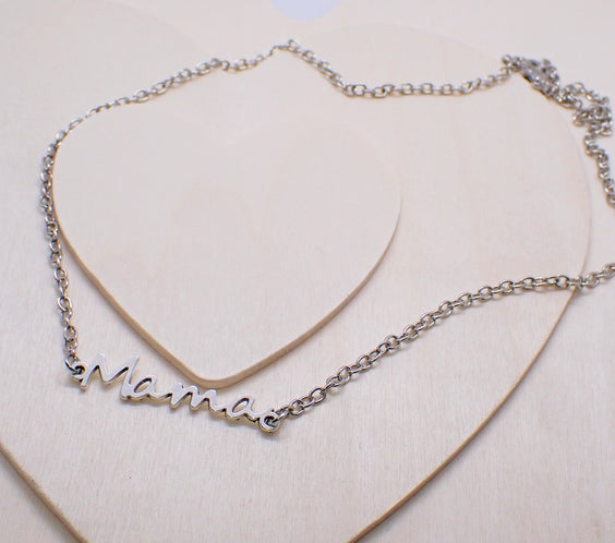 Mama Silver Necklace